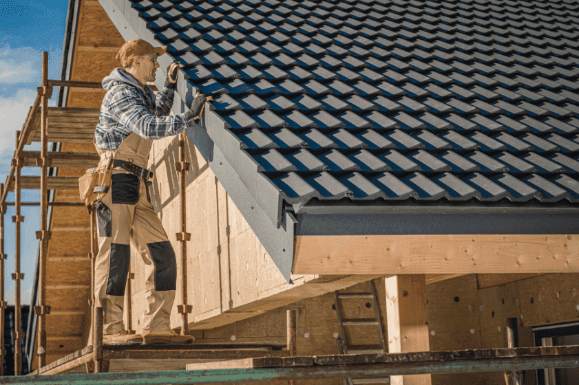 Homeowner roof maintenance and wind mitigation inspection by contractor in Windermere, Florida.